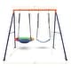 preview thumbnail 12 of 12, Saucer Swing with Stand for Kids Outdoor
