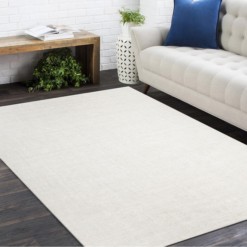 Overton Handmade Modern Contemporary Solid Area Rug