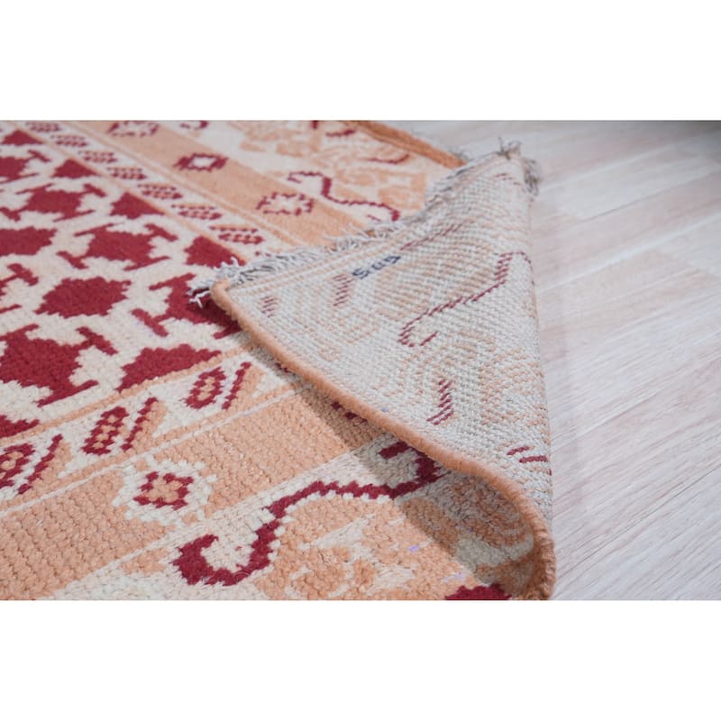 Hand-Knotted Wool Khotan Weave Rug, Elegant Red Area Rug for Living Room, Bedroom, Office, Home Décor, Timeless D