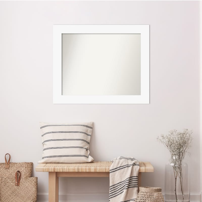 Basic Non-Beveled Wood Framed Wall Mirror