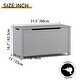 preview thumbnail 3 of 20, 32 Inch Kids Wooden Toy Box Storage with Safety Hinged Lid