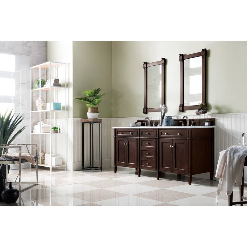 James Martin Vanities Brittany 72" Double Vanity, Burnished Mahogany