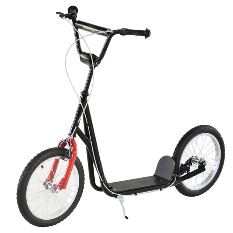 Children’s Ride-On Scooter with Soft Grip Handlebar and Anti-Slip Foot Deck for Outdoor Use - 54.75"L x 22.75"W x 35.5"-37.75"H