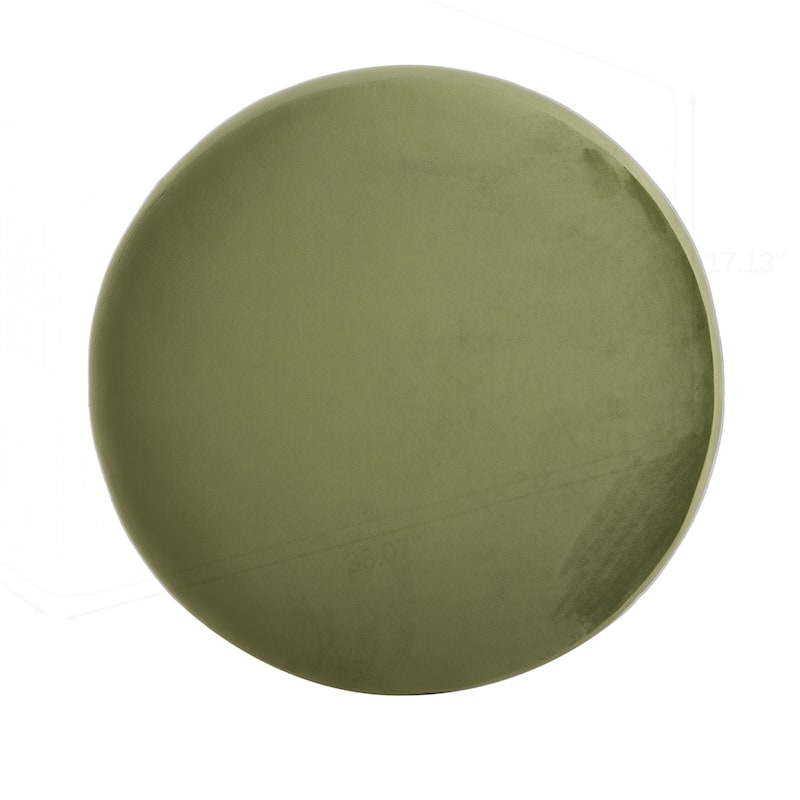 Velvet Round Ottoman