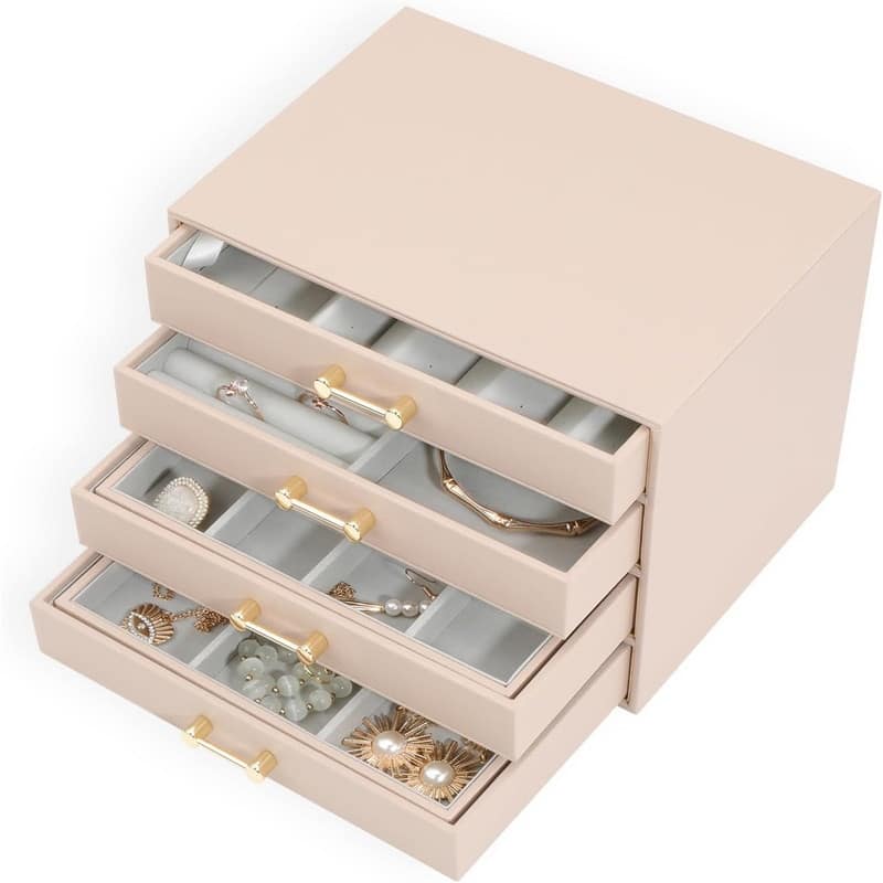 Stackable Jewelry Trays Organizer - 7.48"D x 5.51"W x 6.3"H