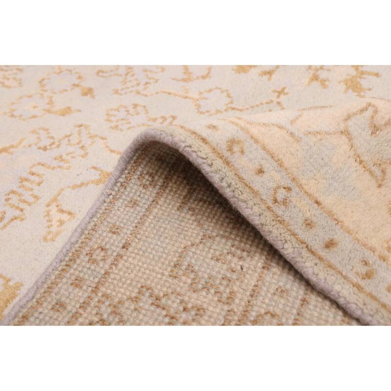 ECARPETGALLERY Hand-knotted Royal Oushak Light Blue Wool Rug - 4'1 x 6'0