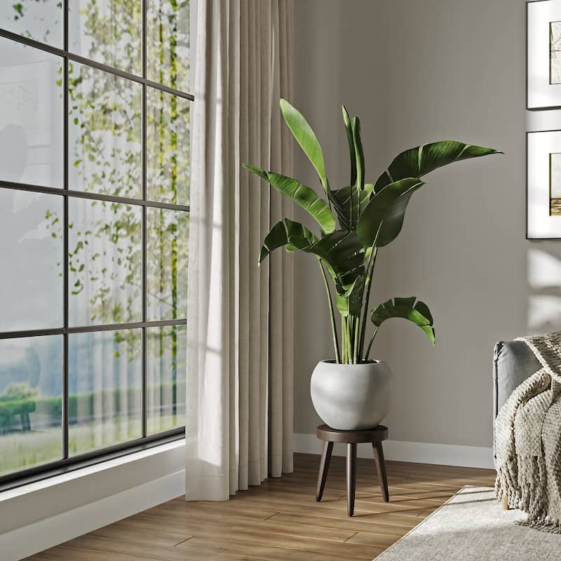 DTY Signature Mount Sherman 1-Piece Fiberstone Planter for Indoor/Outdoor