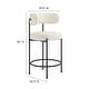 preview thumbnail 9 of 9, Albie Boucle Fabric Counter Stools - Set of 2