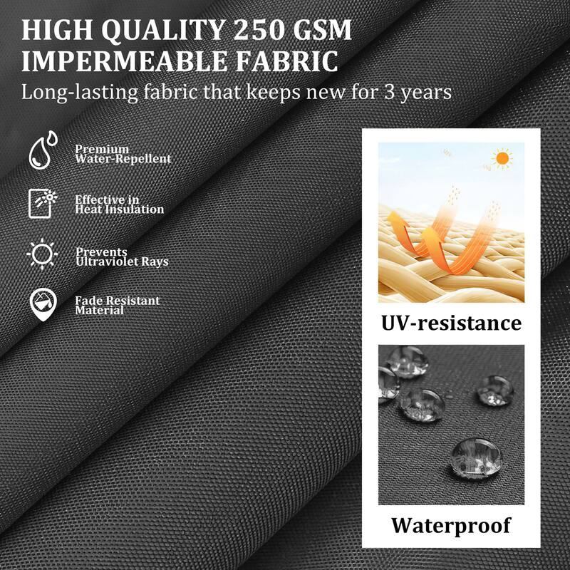 VredHom 11.5FT Dual Wind Vent Offset Cantilever Patio Umbrella with Base