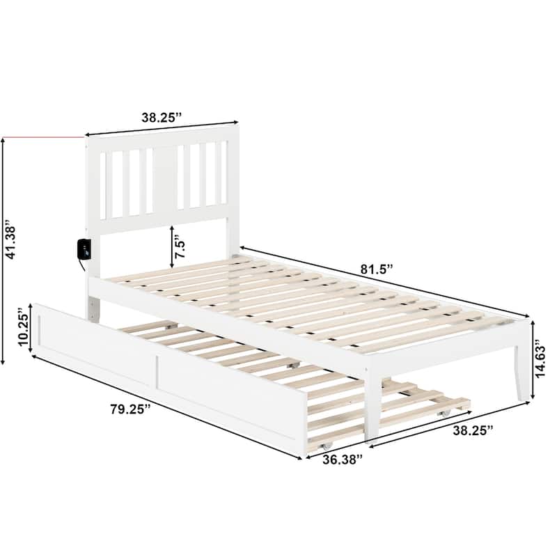 Tahoe Bed with USB Turbo Charger and Twin XL Trundle