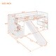 preview thumbnail 15 of 13, Twin Size Loft Bed with Two Storage Stairs and Slide, White
