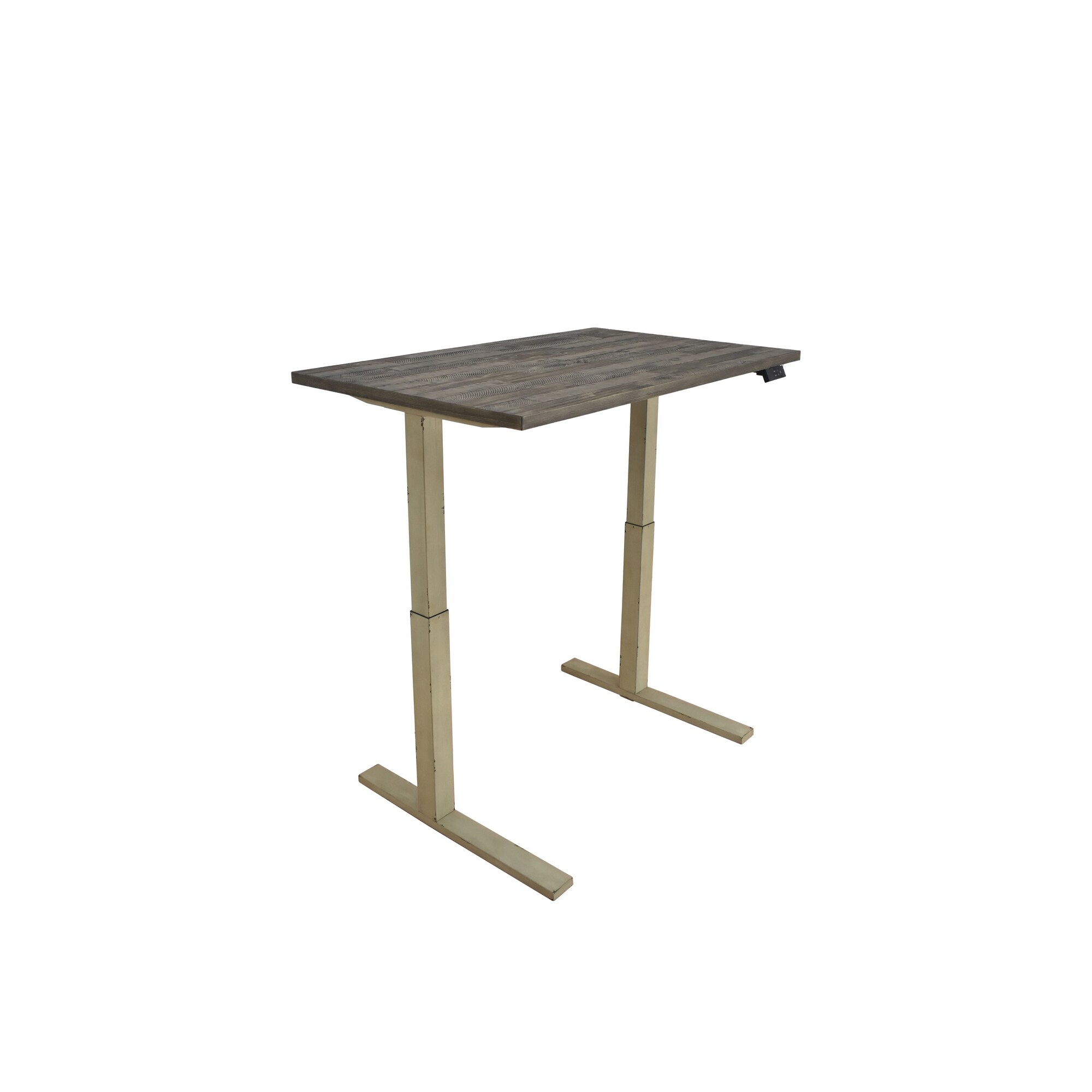 Shop Bautista Weathered Pine And Antique Ivory Adjustable Height