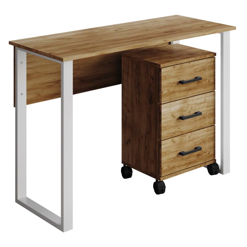 CraftPorch Luxury Writing Table with Drawer Cabinet