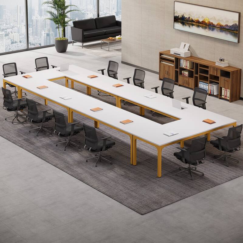 78.74" Large Rectangle Conference Table, Office Meeting/Seminar/Business Table Desk for Office Boardroom & Meeting Room