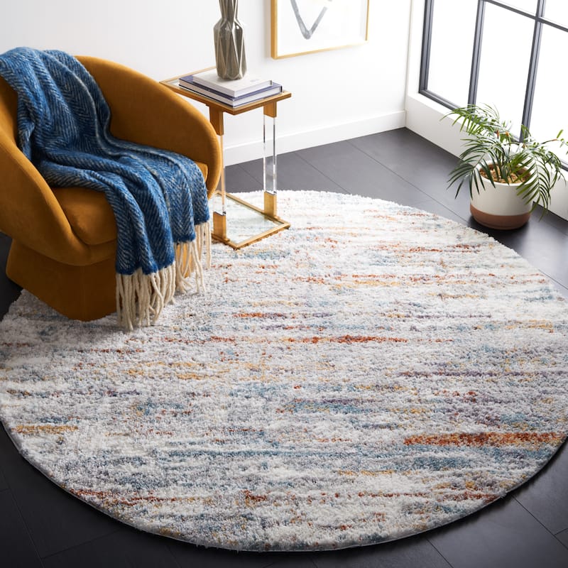 SAFAVIEH Berber Shag Anbar Rug - 5' 5" x 5' 5" - Round