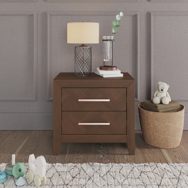 slide 2 of 13, Child Craft Kieran Nightstand with 2 Drawers Brown