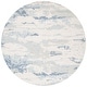 preview thumbnail 25 of 38, SAFAVIEH Handmade Abstract Mahmooda Contemporary Wool Rug 6' Round - Ivory/Blue - Round