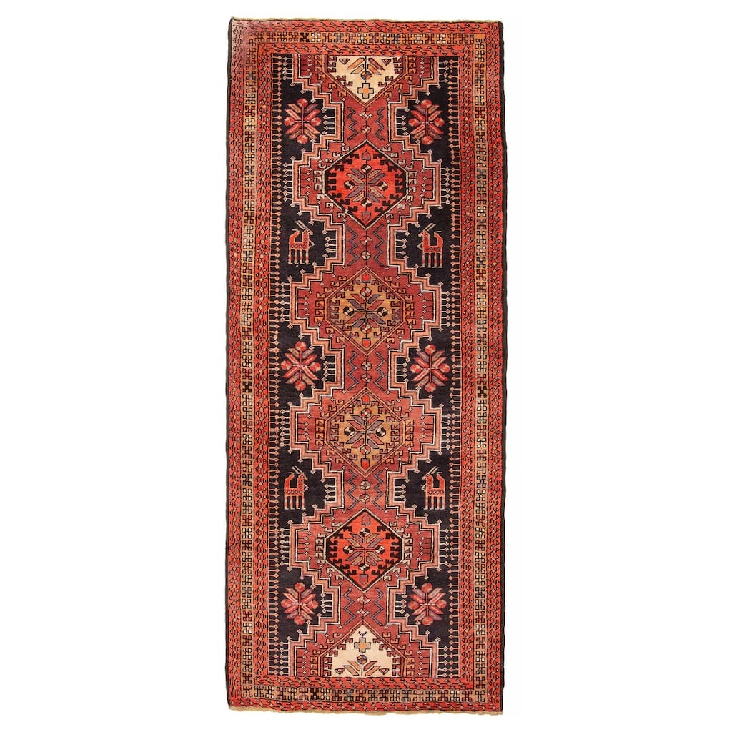ECARPETGALLERY Hand-knotted Konya Anatolian Black Wool Rug - 3'11 x 10'1