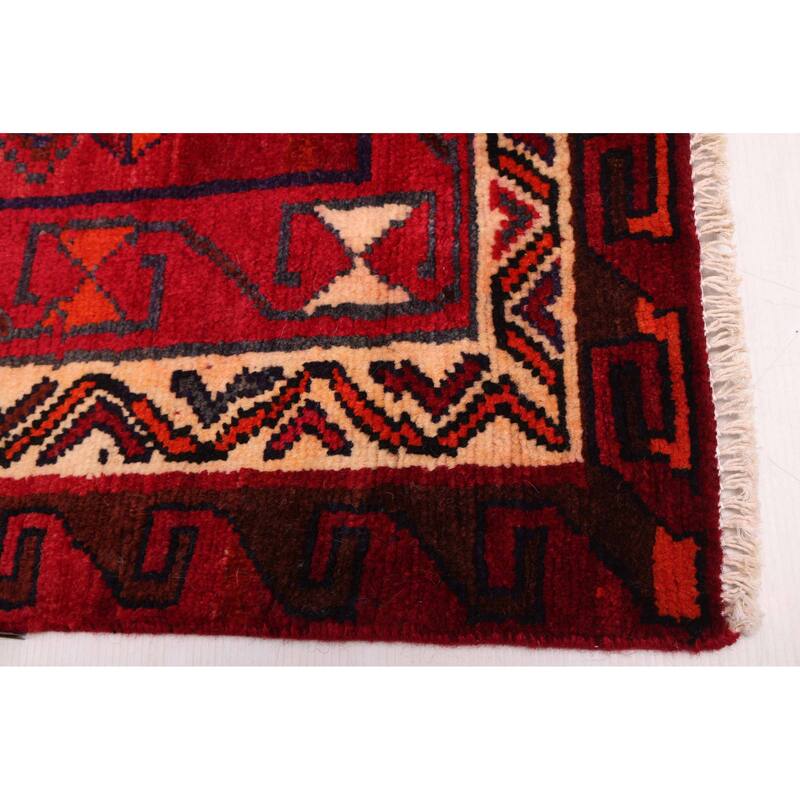 ECARPETGALLERY Hand-knotted Melis Vintage Red Wool Rug - 4'6 x 6'6