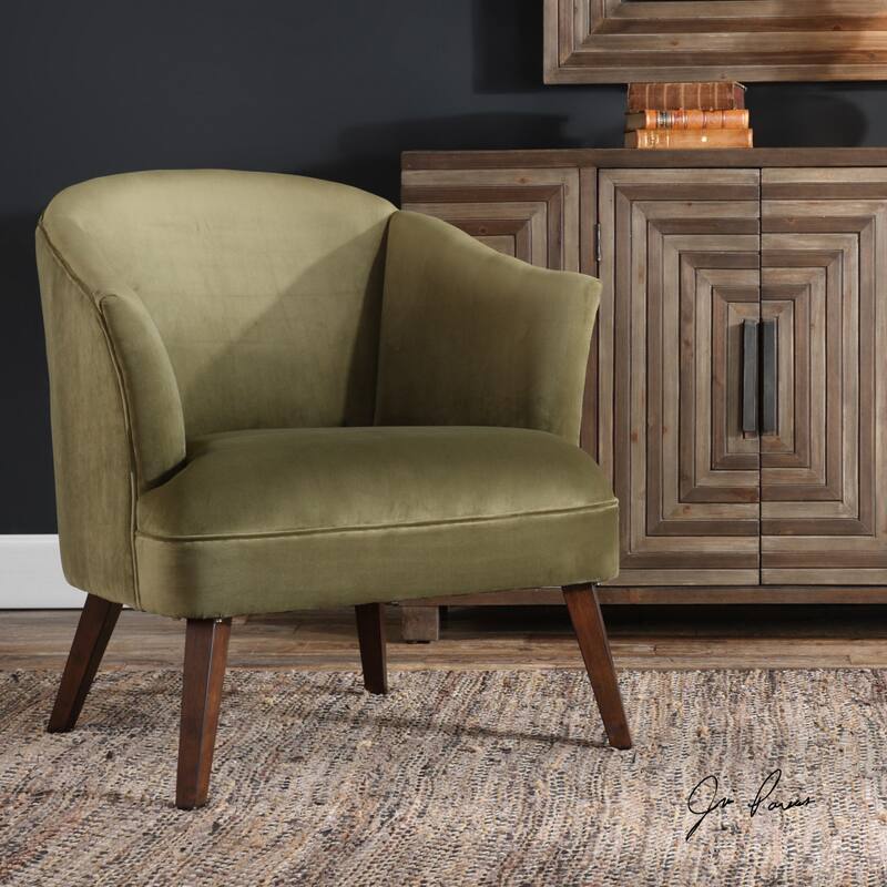 Uttermost Conroy 30 1/2 Inch Wide Wood Frame Accent Chair with Fabric