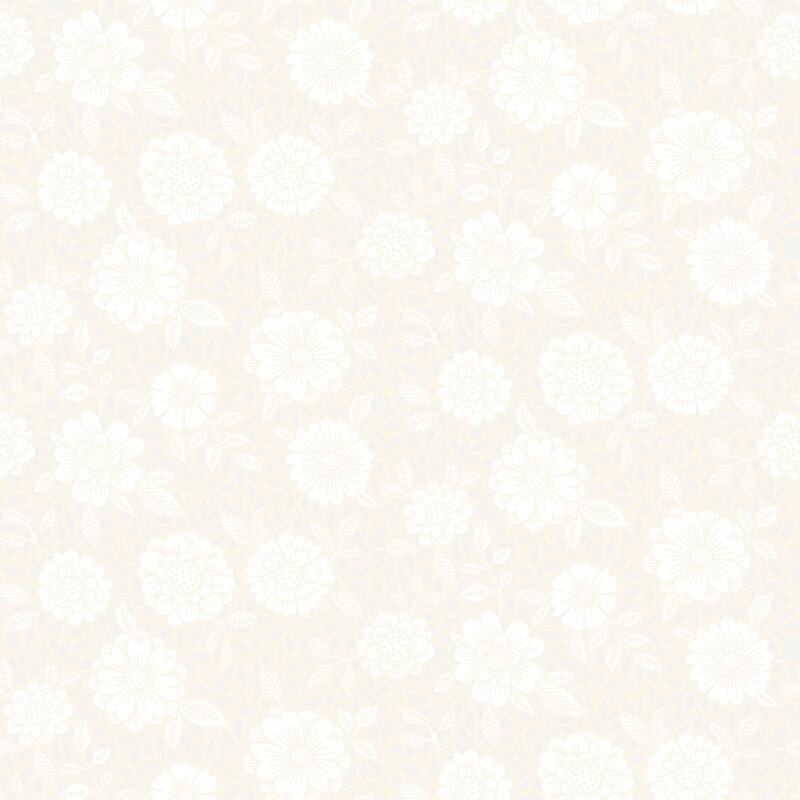 A-Street Prints Lizette Cream Charming Floral Wallpaper