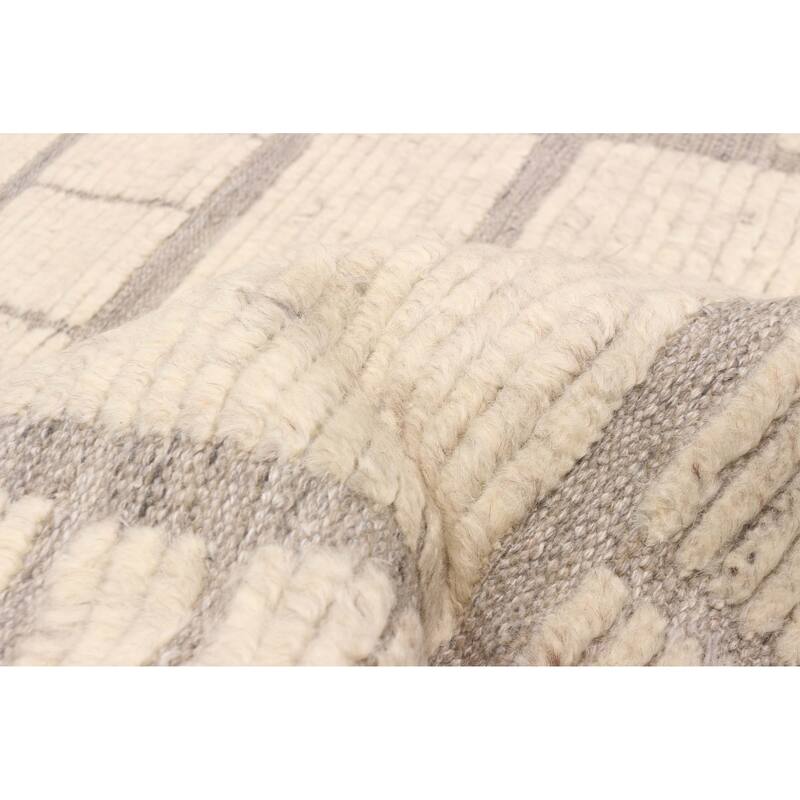 ECARPETGALLERY Hand-knotted Tangier Ivory Wool Rug - 8'0 x 10'3