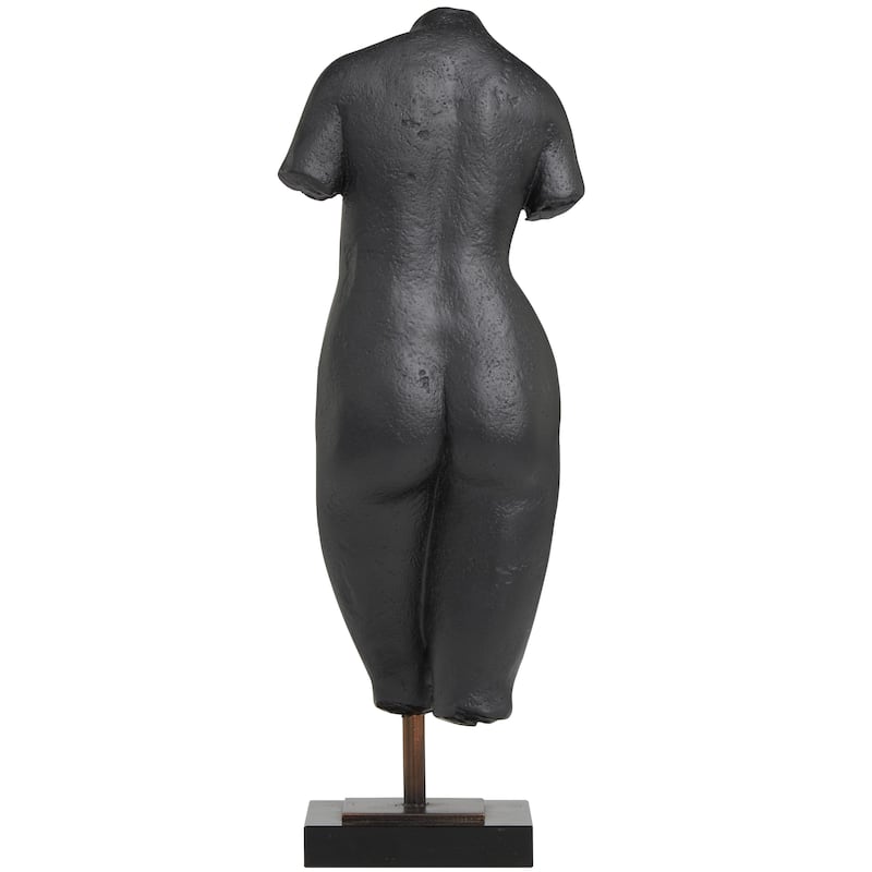 Polystone Woman Decorative Sculpture - Black or Cream - Roche River Decor