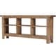 preview thumbnail 11 of 9, 70.86" Solid Wood Sofa Console Table with Open Storage Shelves & Wavy Edge Designs