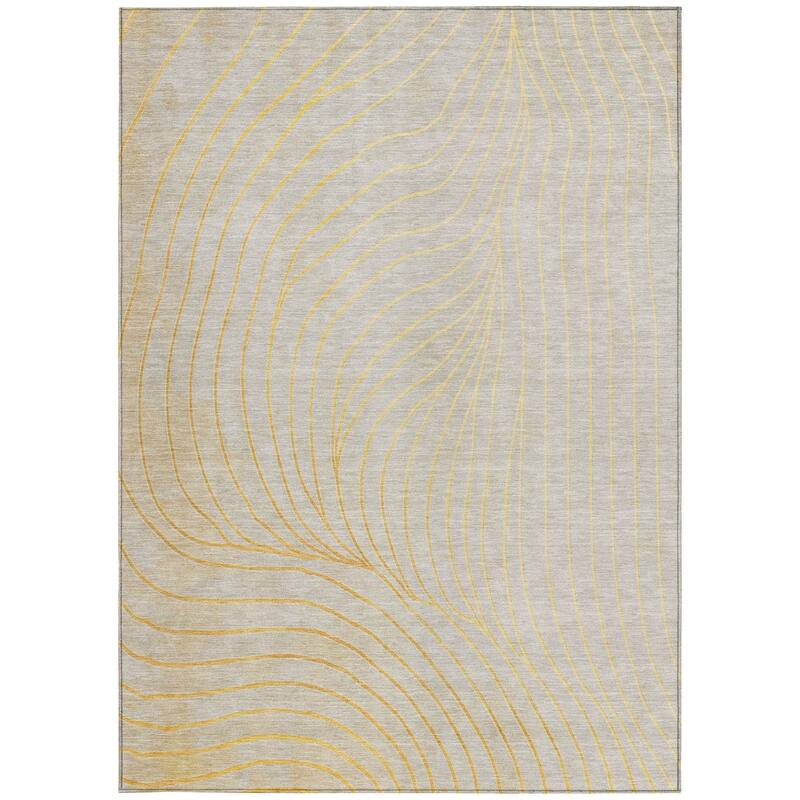 HomeRoots Abstract Transitional Rectangle Outdoor Rug