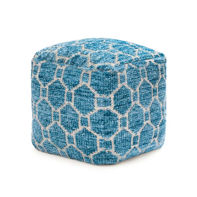 Jani 20-inch Ottoman Pouf - Handcrafted Handmade Ottoman for Seating, Footrest, Home Decor for Living Room, Bedroom