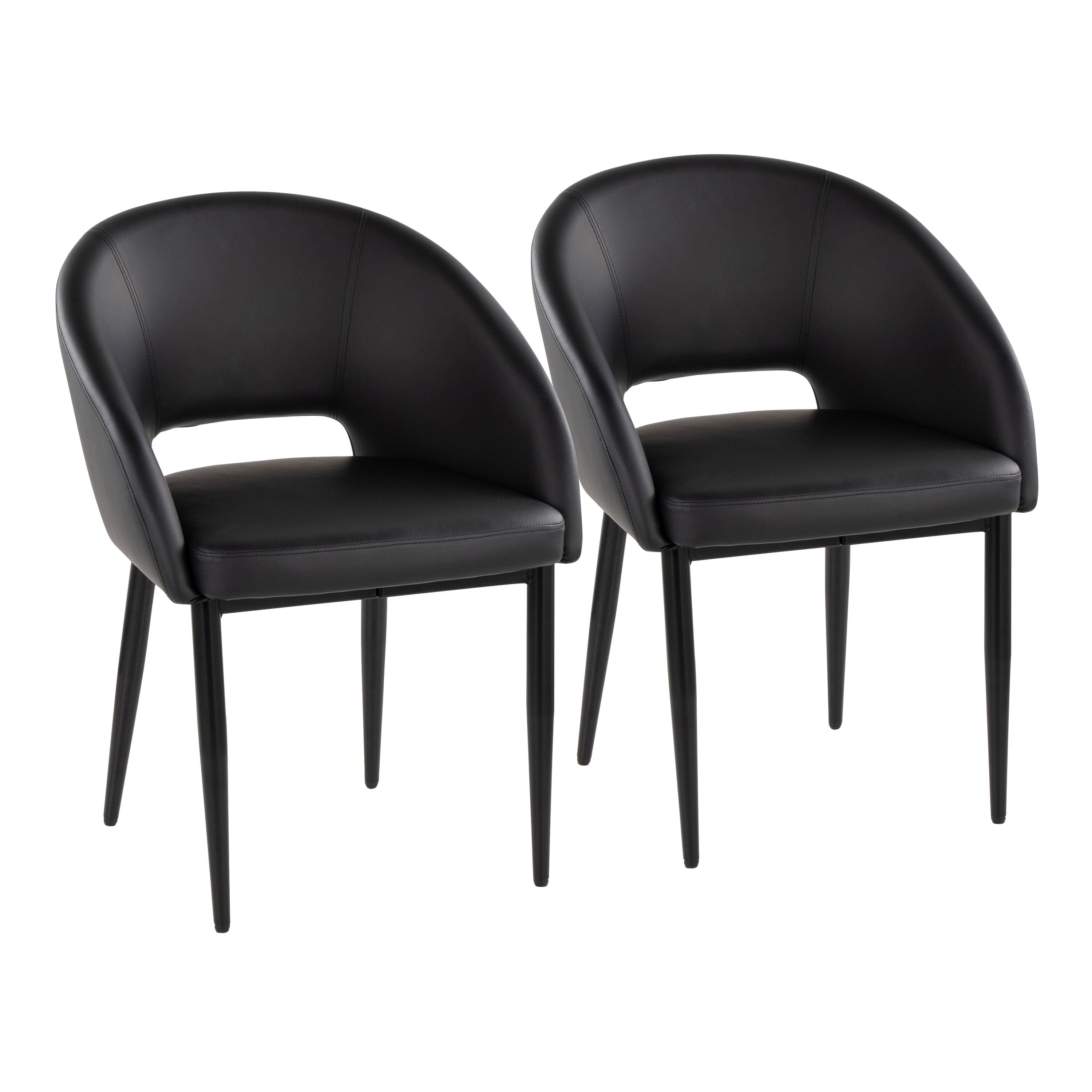 Option Black Faux Leather/Black Finish