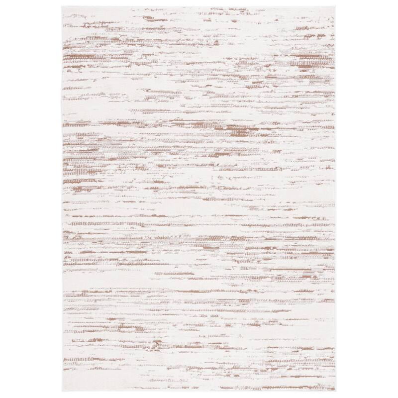SAFAVIEH Alamo Merita Distressed Rug - 6'7" Square - Taupe/Ivory