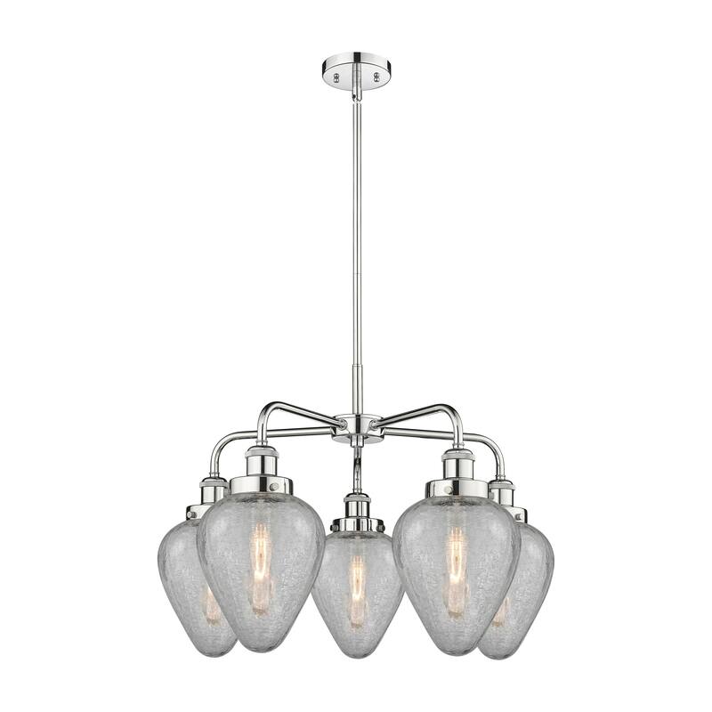 Innovations Lighting Geneseo - 5 Light 24" Stem Hung Chandelier - Polished Chrome
