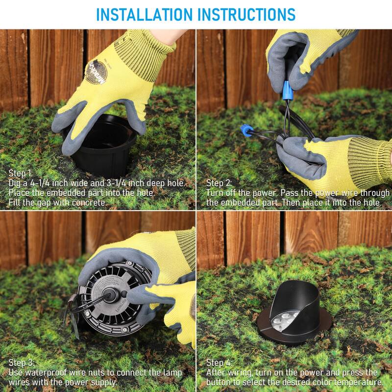 Landscape 5W Shielded Well Light Low Voltage 5CCT Selectable - 12pack