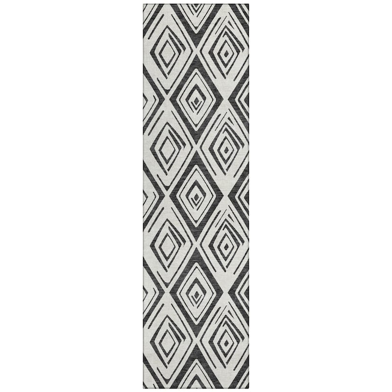 Machine Washable Indoor/ Outdoor Chantille Ombre Diamonds Rug