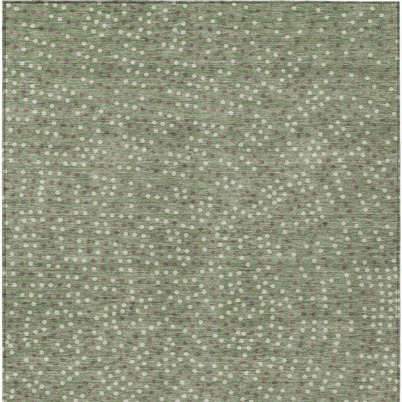 HomeRoots Polka Dot Transitional Rectangle Outdoor Rug