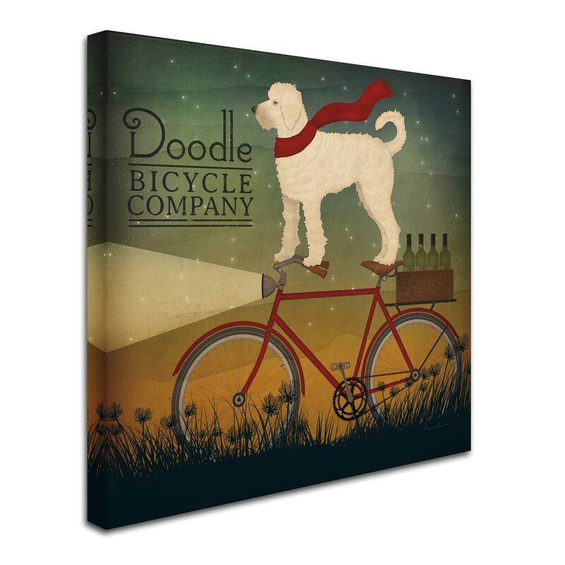 Ryan Fowler 'White Doodle on Bike Summer' Canvas Art
