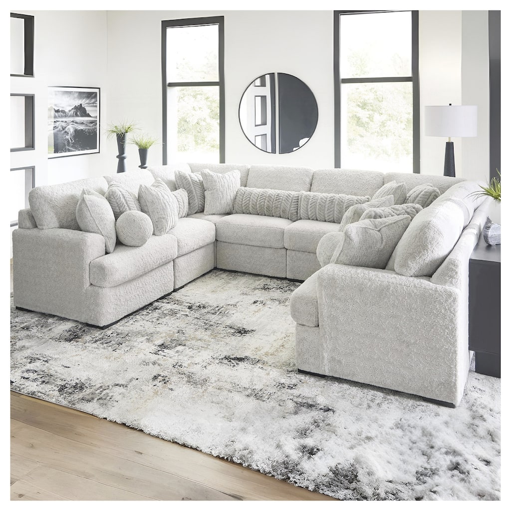 Signature Design by Ashley Snodoodle Gray 8-Piece Sectional - 144" W x 113" D x 40" H