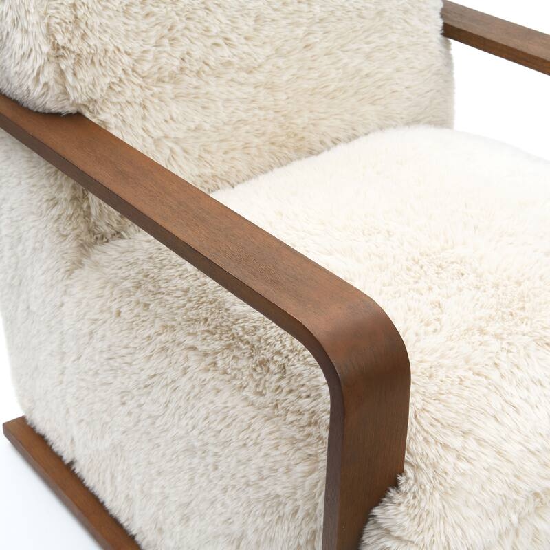 Furniture of America Neyra Modern 28-inch Faux Fur Accent Arm Chair