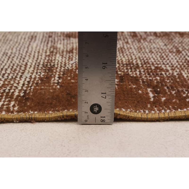 ECARPETGALLERY Hand-knotted Color Transition Brown Wool Rug - 5'10 x 8'0