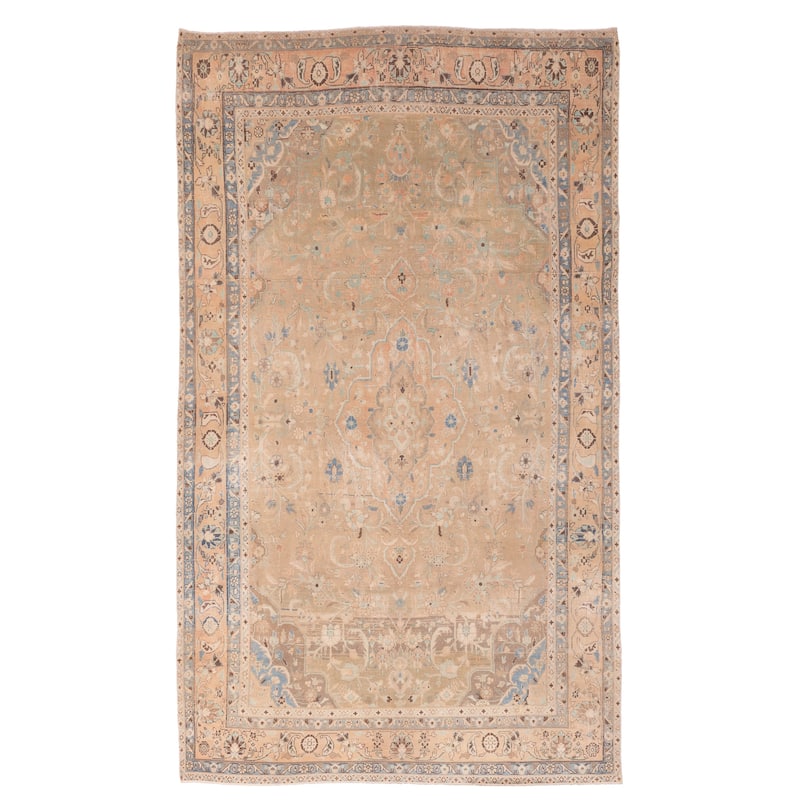 ECARPETGALLERY Hand-knotted Antalya Vintage Light Brown Wool Rug - 6'7 x 11'2