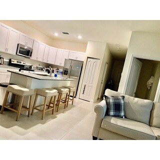 The Gray Barn Barish Backless Saddle Seat Counter Stools (Set of 2)