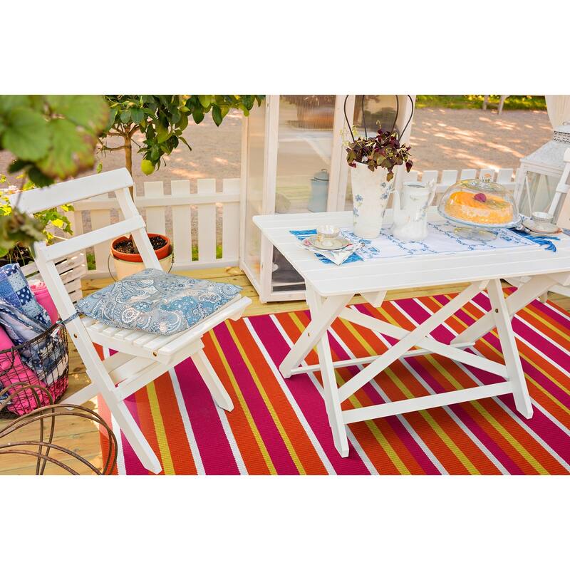 Voavah Pink Hand-Made Flatweave Indoor/Outdoor Area Rug