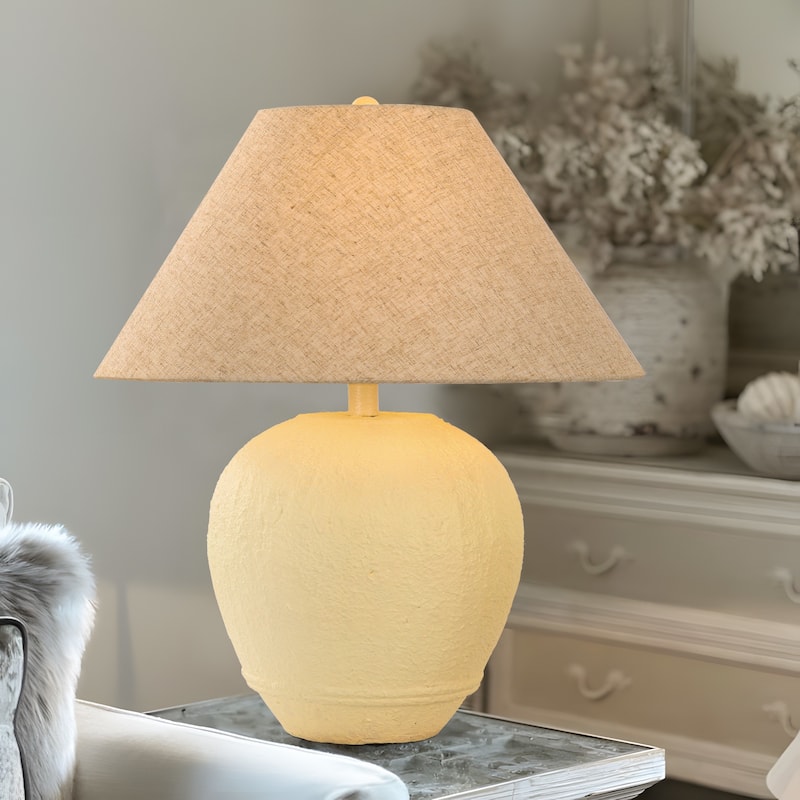 Global Accent Ceramic Table Lamp with Linen Shade