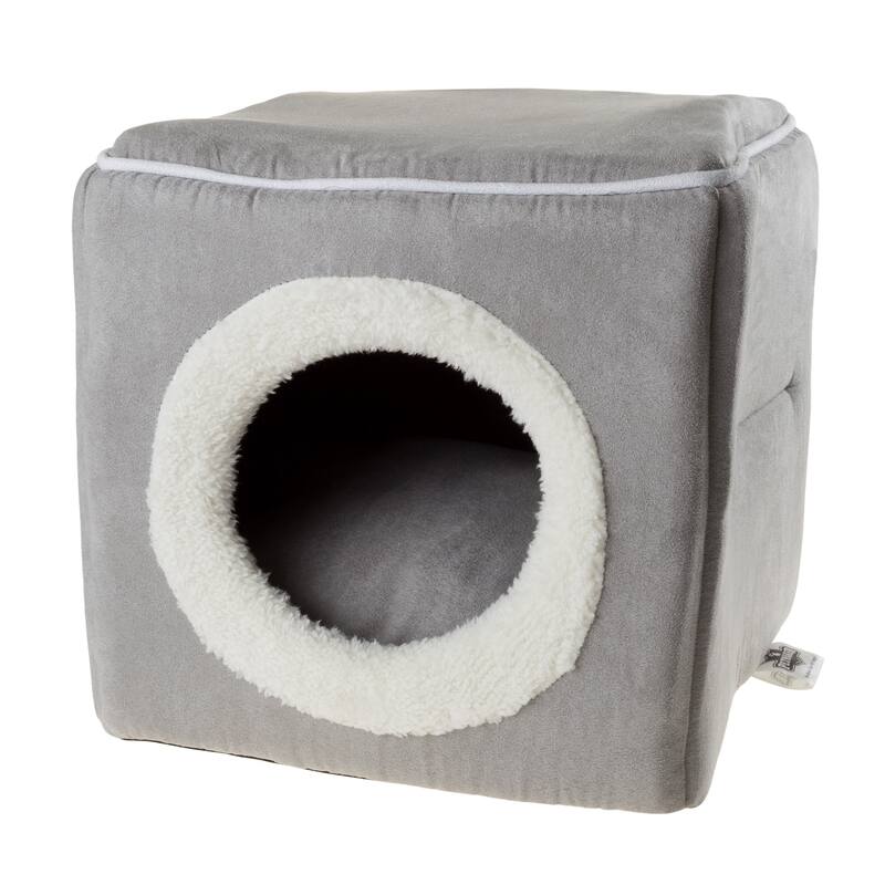 PETMAKER Cozy Cat Cave Enclosed Cube Indoor Pet Bed