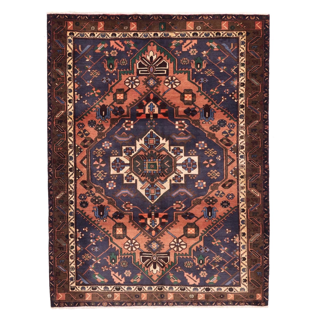 ECARPETGALLERY Hand-knotted Anadol Navy Wool Rug - 5'3 x 7'0