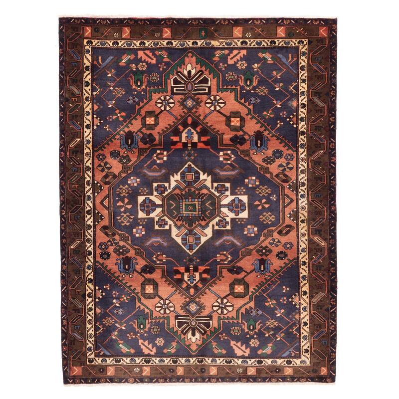 ECARPETGALLERY Hand-knotted Anadol Navy Wool Rug - 5'3 x 7'0