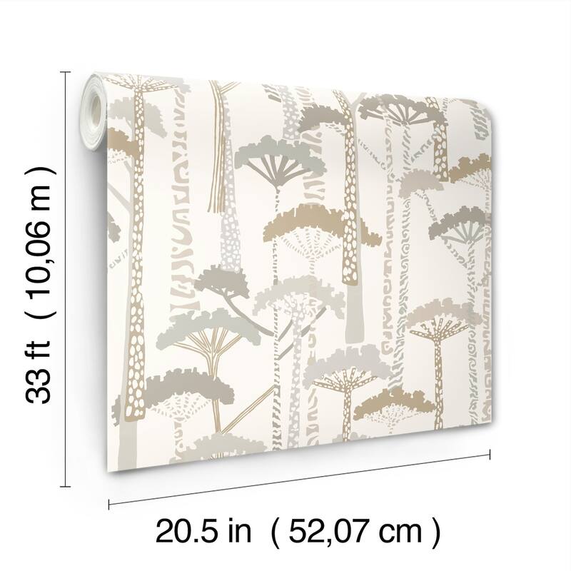 A-Street Prints Unify Metallic Forest Wallpaper