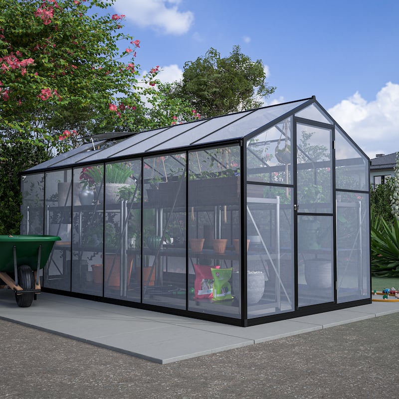 GDFStudio - Amelia Large Walk-In Outdoor Greenhouse with Secure Structure and Ventilation Design