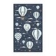 preview thumbnail 2 of 2, Ginza Six Washable Balloon Ride Float Away Kids Rug Rectangle 2' x 3'